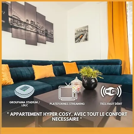 Appartement Le Refuge - T2 Proximite Ldlc Groupama Stadium *